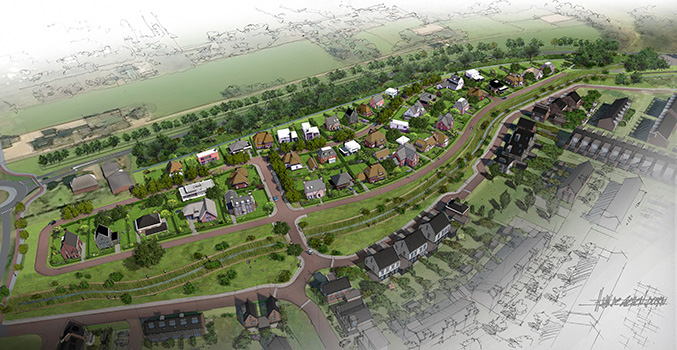 Nieuwe villawijk in Voorthuizen